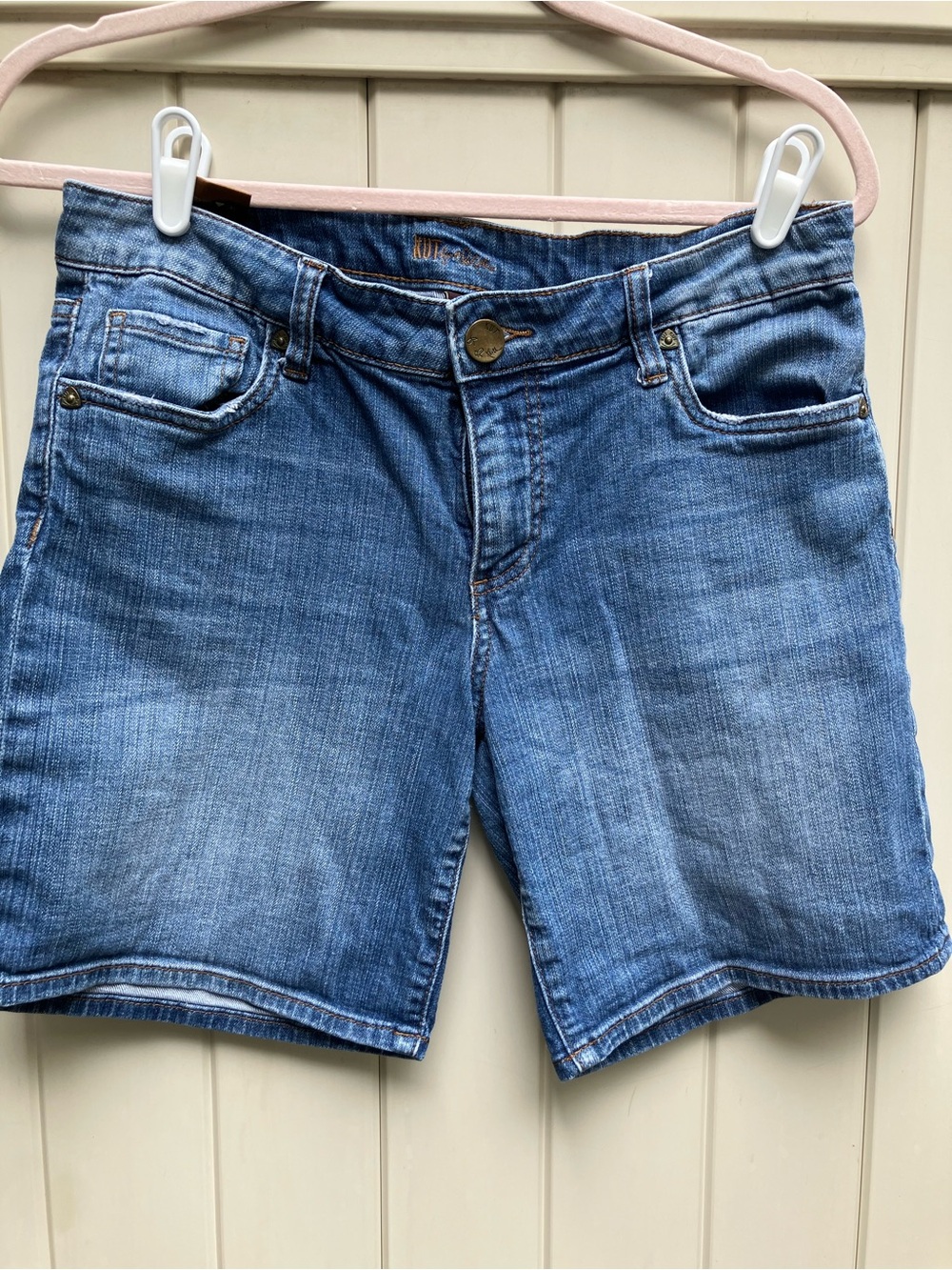 Kut from the Kloth denim shorts women 8P modest longer length jean shorts
